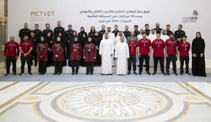 Theyab bin Mohamed bin Zayed receives ACTVET team after 10-medal win at WorldSkills Lyon 2024