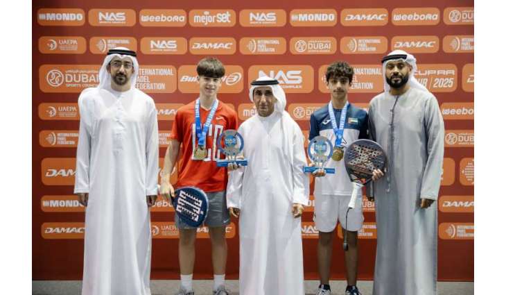 Saeed bin Maktoum crowns junior Padel champions at Nad Al Sheba Sports Tournament