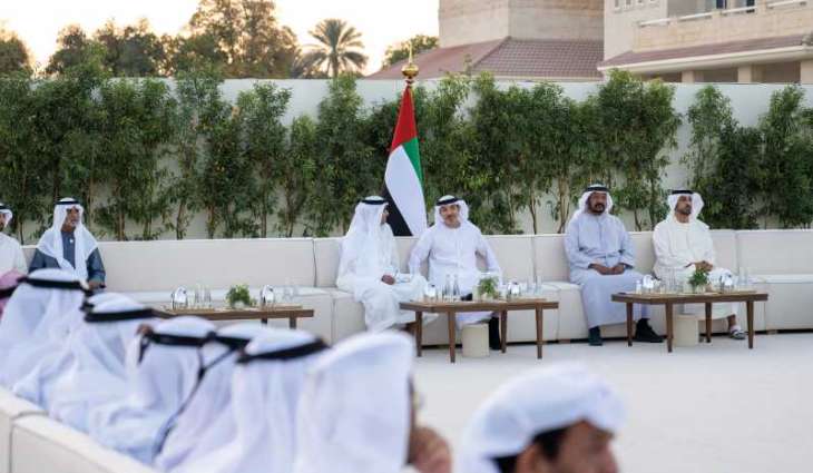 Hazza bin Zayed receives well-wishers for holy month of Ramadan