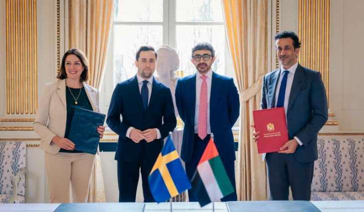 Abdullah bin Zayed meets Sweden's Minister for International Development Cooperation and Foreign Trade