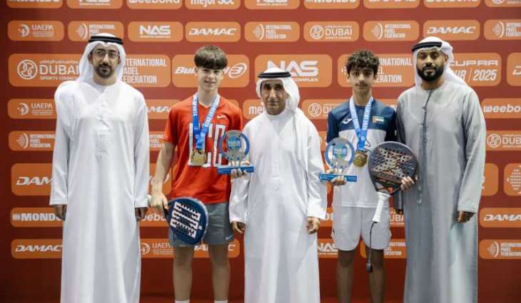 Saeed bin Maktoum crowns junior Padel champions at Nad Al Sheba Sports Tournament
