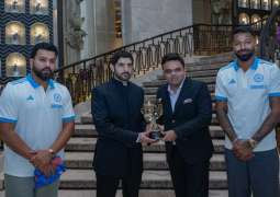 Hamdan bin Mohammed meets with Chairman of International Cricket Council, Indian cricket stars