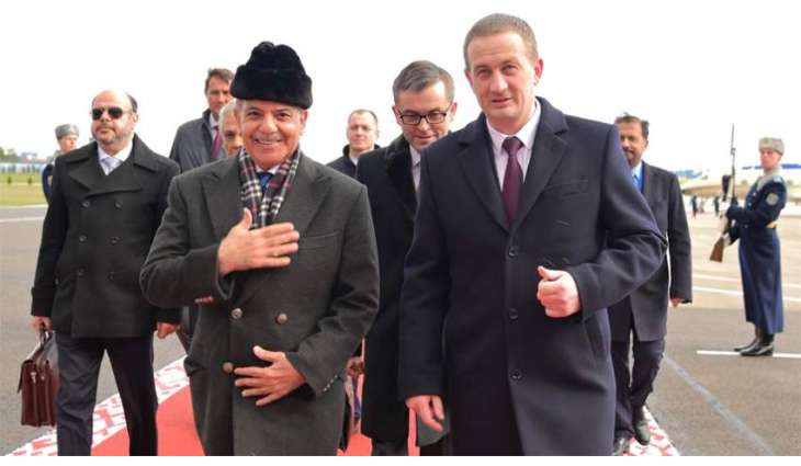 PM Shehbaz arrives in Minsk on two-day official visit