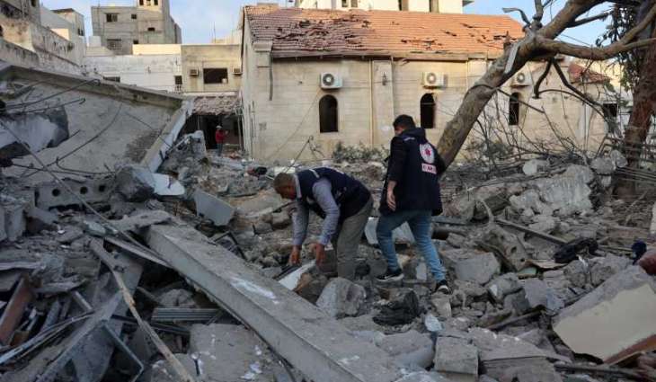 الطيران الإسرائيلي يقصف المستشفى المعمداني بمدينة غزة