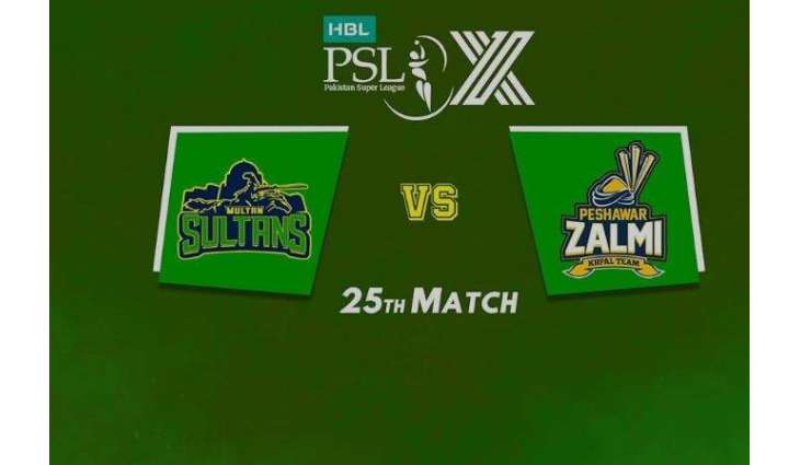 PSL 2025 Match 25 Multan Sultans Vs. Peshawar Zalmi Live Score, History, Who Will Win