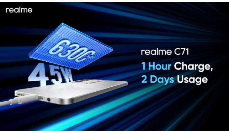 Charging in 1 Hour, Usage for 2 Days: realme C71 Revolutionises Battery Standardsa 6300mAh Powerhouse