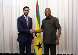 Shakhboot bin Nahyan Al Nahyan meets Prime Minister of Sao Tome and Principe