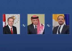 Jordan's King, Turkish, Cypriot Presidents discuss regional de-escalation