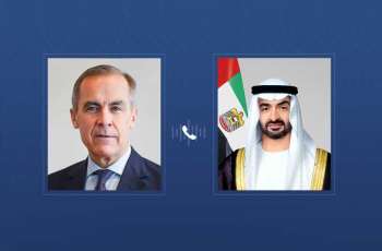 UAE President, Canadian Prime Minister hold phone call to discuss bilateral ties, topics of mutual interest