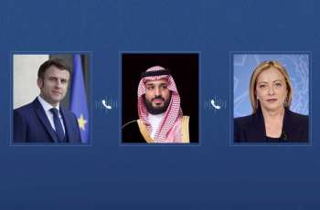 Saudi Crown Prince affirms priority of regional de-escalation, in calls with French President, Italy's PM