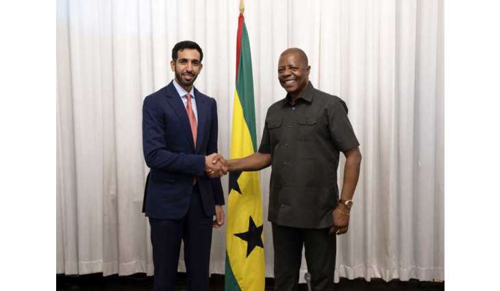 Shakhboot bin Nahyan Al Nahyan meets Prime Minister of Sao Tome and Principe