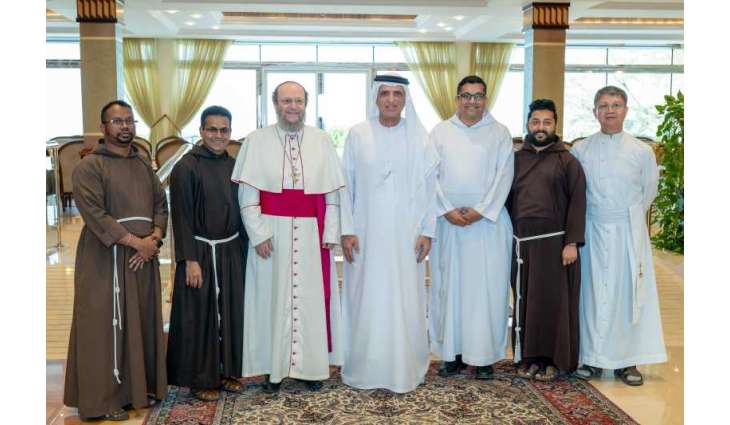 Saud bin Saqr receives Bishop Paolo Martinelli