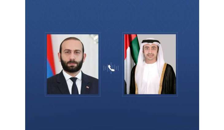 عبدالله بن زايد ووزير خارجية أرمينيا يبحثان هاتفيا التطورات الإقليمية