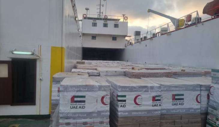 New UAE relief ship arrives with 2,100 tonnes of aid for Gaza