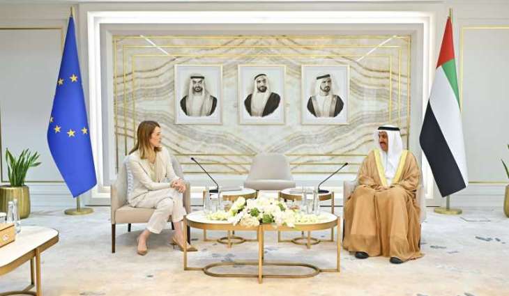 Saqr Ghobash, European Parliament President hold talks in Abu Dhabi