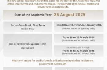 Ministry of Education unveils new school calendar for Academic Year 2025-2026
