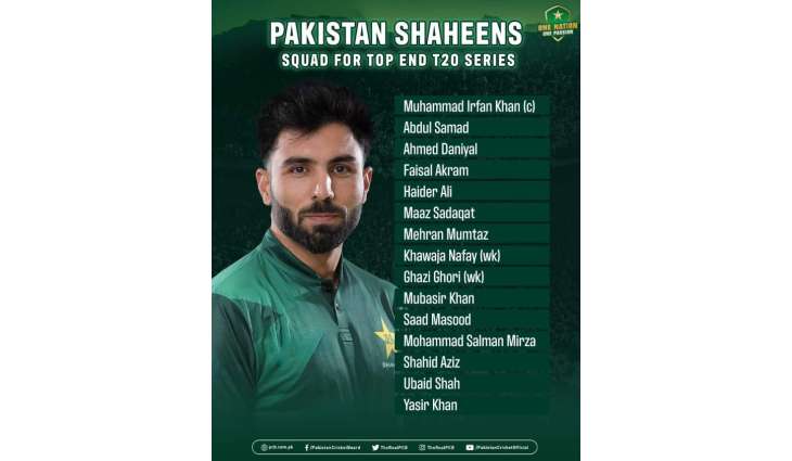 Irfan Khan to captain Pakistan Shaheens in Top End T20I series