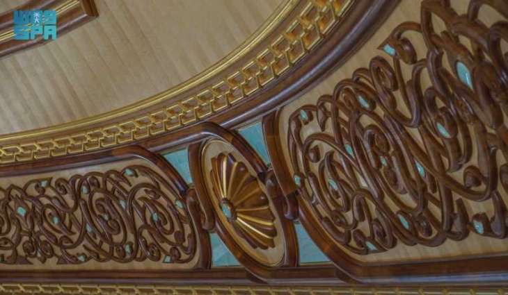 Domes of the Prophet’s Mosque Adorned with Timeless Islamic Artistry
