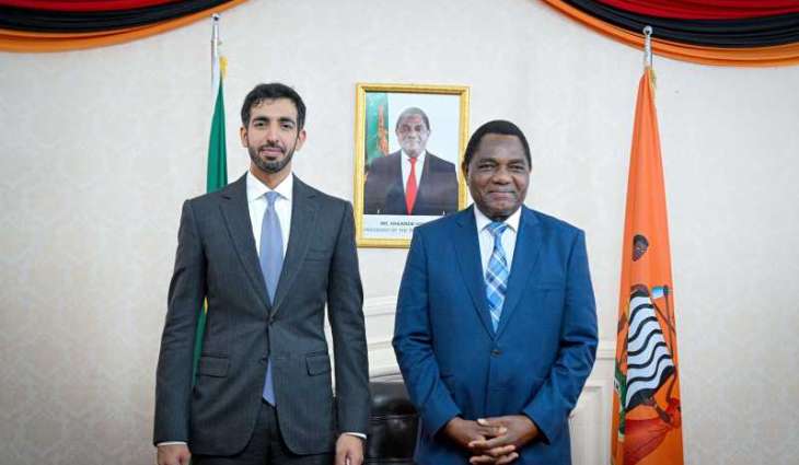 President of Zambia receives Shakhboot bin Nahyan