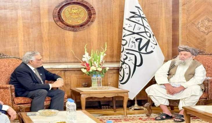 وزیر الخارجیة اسحاق دار یجتمع مع رئیس الوزراء الأفغاني