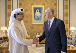 Mansour bin Zayed meets with departing Ukrainian Ambassador