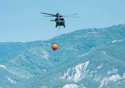UAE rescue team continues efforts to extinguish wildfires in Albania
