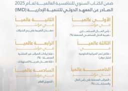 UAE ranks 16th globally in ‘Government Support Index’ in IMD World Competitiveness Yearbook 2025