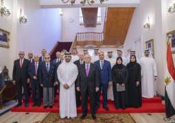 Sultan bin Ahmed meets President of State Council of Egypt