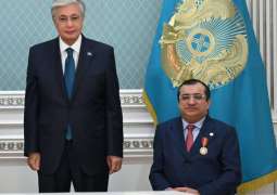 Kazakh President awards APC President Majid Al-Usaimi 'Order of Friendship'