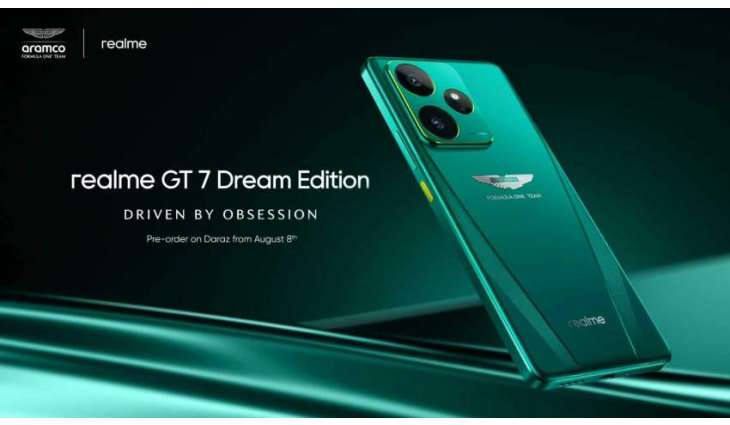 realme Partners with Aston Martin Formula One® Team to Launch Co-branded GT 7 Dream Edition in Pakistan on August 8