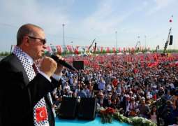 Erdogan vows to stand with oppressed, reaffirms support for Palestine on Victory Day