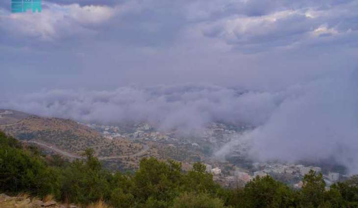 Misty Mountains, Rainfall Attract Visitors to Al-Baha