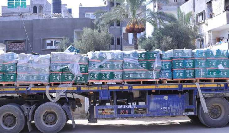 Saudi Aid Convoy Arrives in Central Gaza