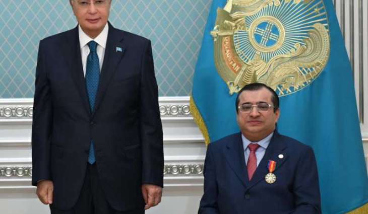 Kazakh President awards APC President Majid Al-Usaimi 'Order of Friendship'