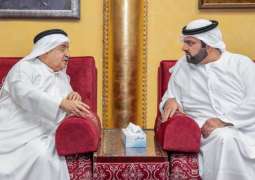 محمد الشرقي يقدم واجب العزاء في وفاة سلطان بن خالد بن محمد القاسمي