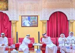 عمار بن حميد يقدّم واجب العزاء في وفاة سلطان بن خالد بن محمد القاسمي