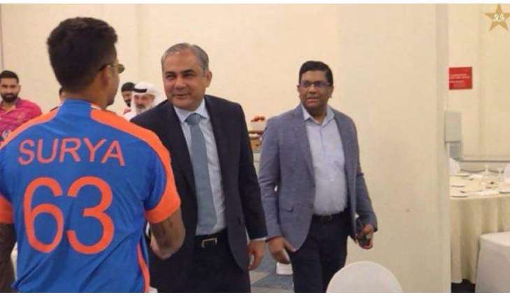 Suryakumar Yadav under fire for shaking hands with ACC President Mohsin Naqvi