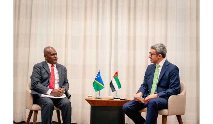 Abdullah bin Zayed meets Solomon Islands Prime Minister in New York