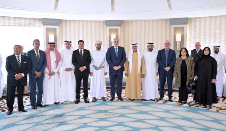 Nahyan bin Mubarak receives delegation from Arab Parliament