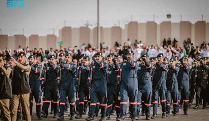 Military and Security Forces in Aseer Create Patriotic Displays for National Day