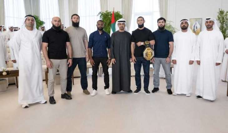 UAE President receives UFC Middleweight World Champion
