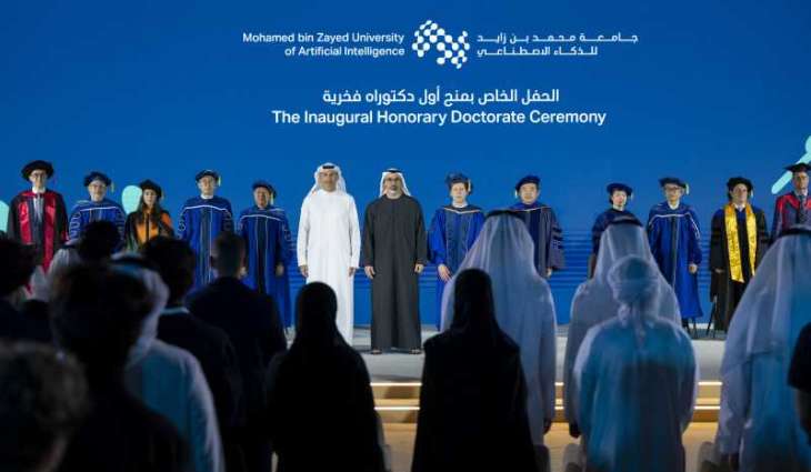Khaled bin Mohamed bin Zayed witnesses MBZUAI inaugural Honorary Doctorate conferral on OpenAI CEO