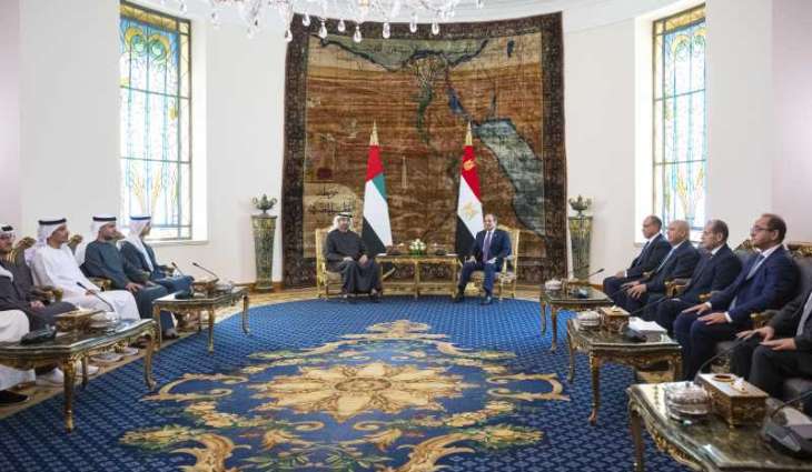 UAE, Egyptian Presidents meet in Cairo to discuss fraternal ties, regional developments