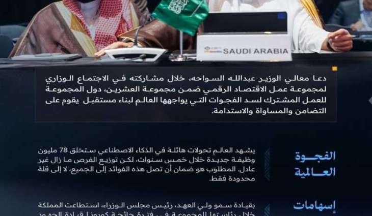 المملكة تبرز جهودها لسد فجوات العصر الذكي خلال اجتماعات G20