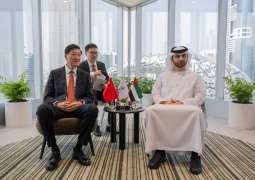 Mansoor bin Mohammed meets President of Chinese Olympic Committee