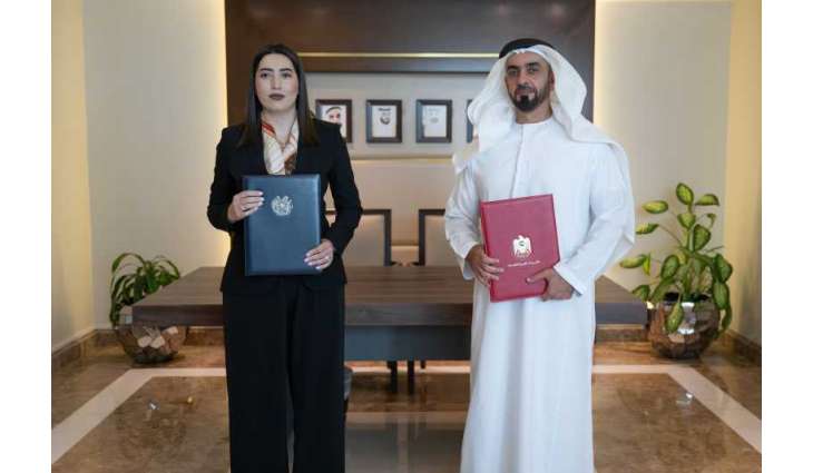 Saif bin Zayed meets with Armenian Minister of Interior; MoU on reciprocal recognition of driving licenses signed