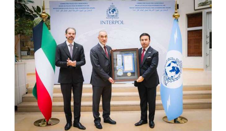 INTERPOL awards Sheikh Fahad Yousef Saud Al-Sabah Medal of Highest Order