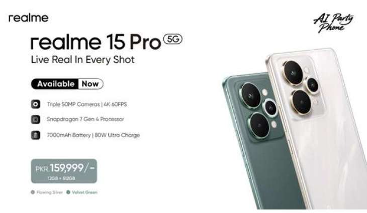 realme 15 Series 5G Hits the Shelves in Pakistan with AI Edit Genie, Stunning Triple 50MP Ultra Clear Camera & Thinnest 7000mAh Battery