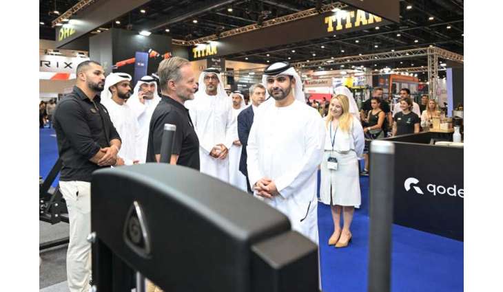 Mansoor bin Mohammed attends 9th edition of Dubai Muscle Show, Dubai Active, Dubai Active Industry