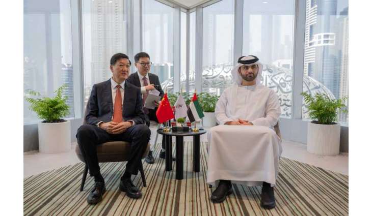 Mansoor bin Mohammed meets President of Chinese Olympic Committee